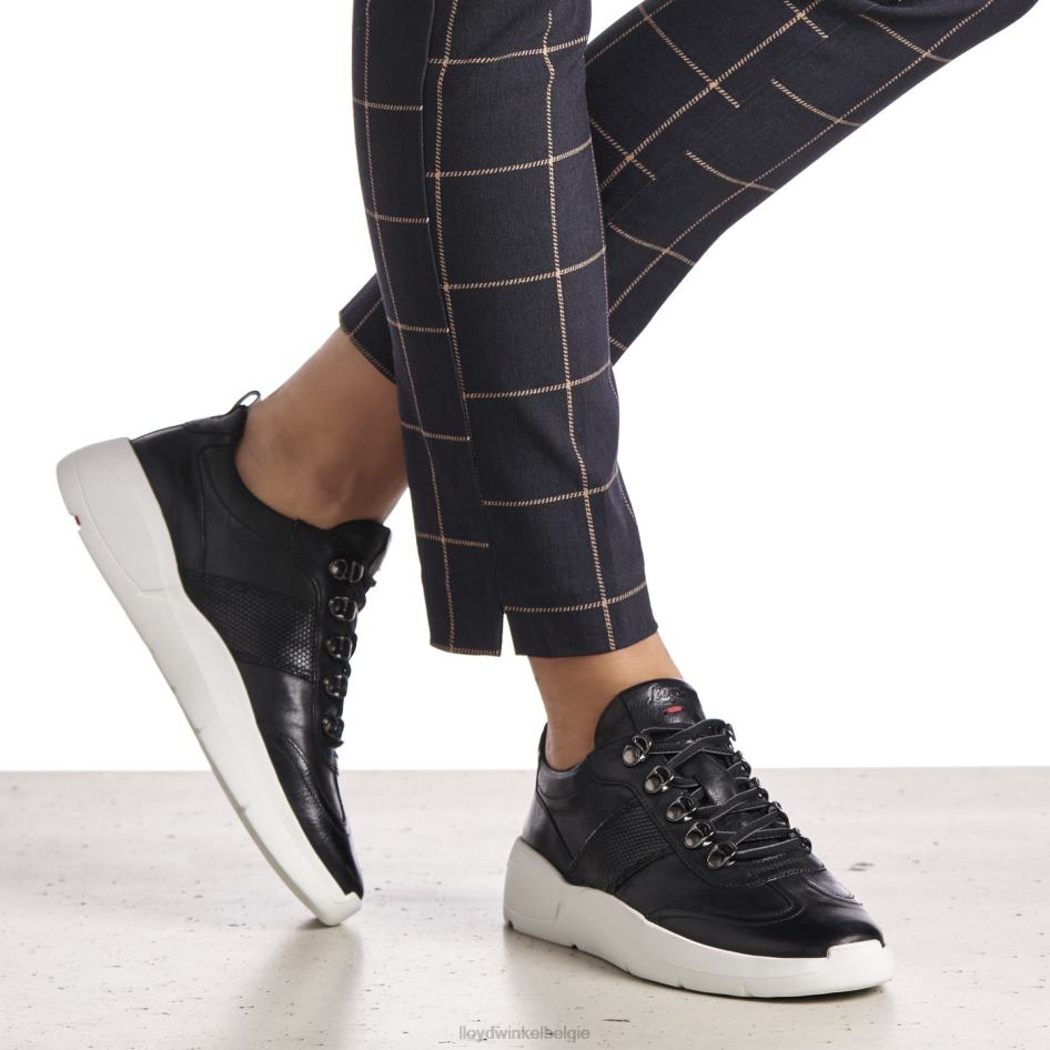 leren sneakers vrouwen LLOYD zwart schoenen ZJ6BL834