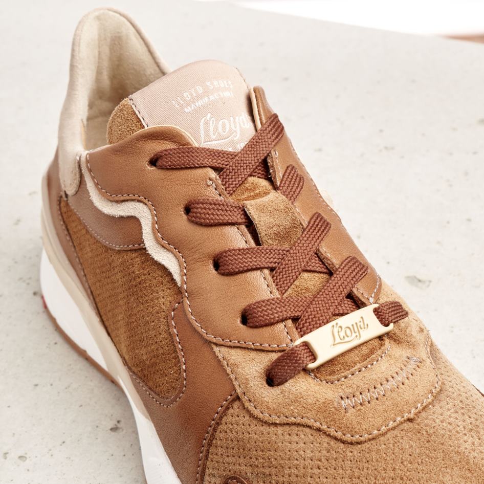 schapenleren sneakers vrouwen LLOYD bruin schoenen ZJ6BL804