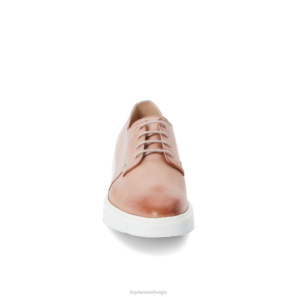 Halfhoge leren veterschoenen vrouwen LLOYD beige schoenen ZJ6BL1180