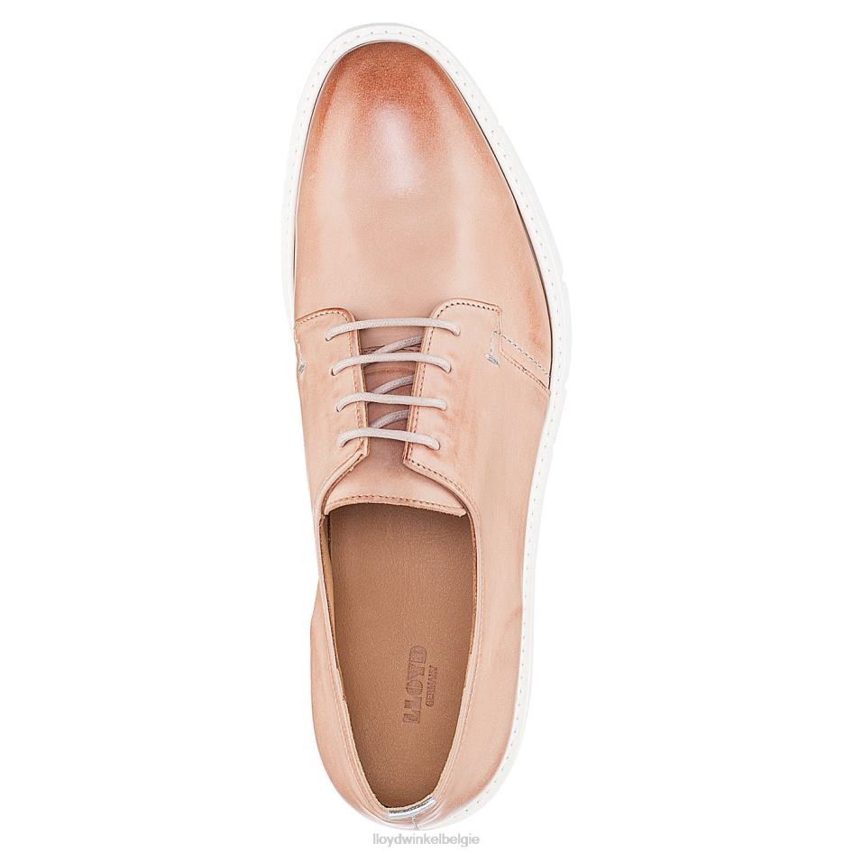 Halfhoge leren veterschoenen vrouwen LLOYD beige schoenen ZJ6BL1180