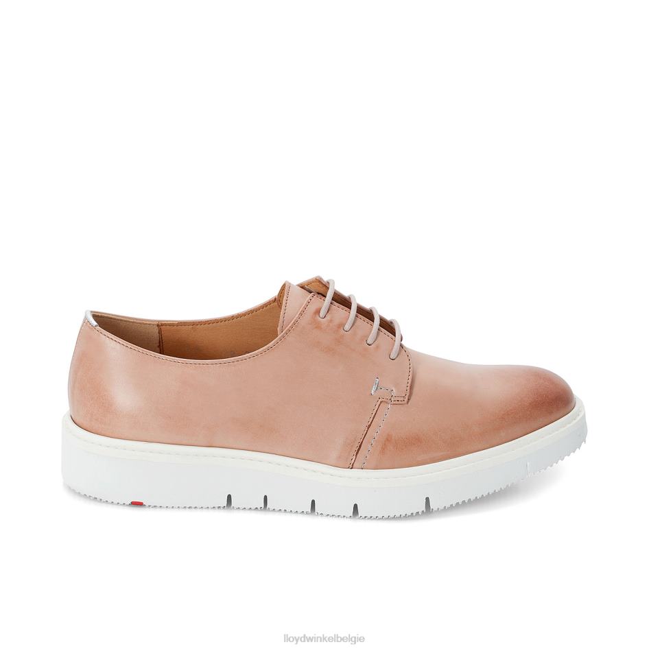 Halfhoge leren veterschoenen vrouwen LLOYD beige schoenen ZJ6BL1180