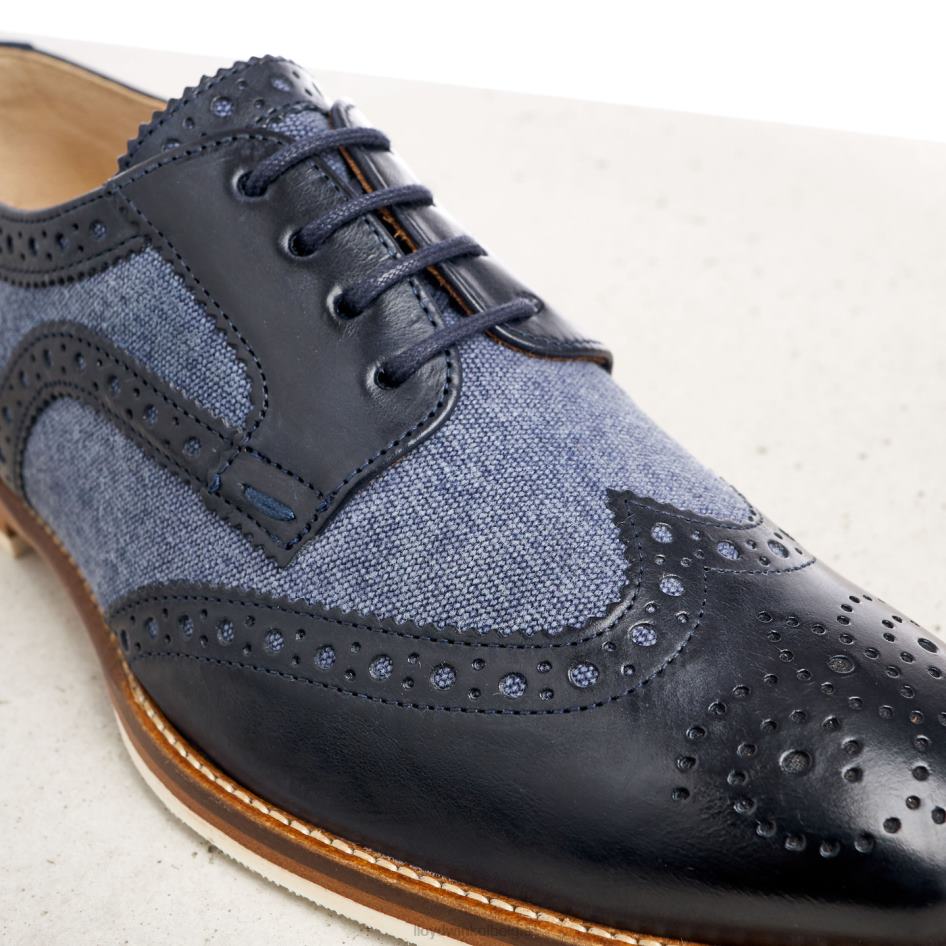 Halfhoge leren veterschoenen vrouwen LLOYD blauw schoenen ZJ6BL1086