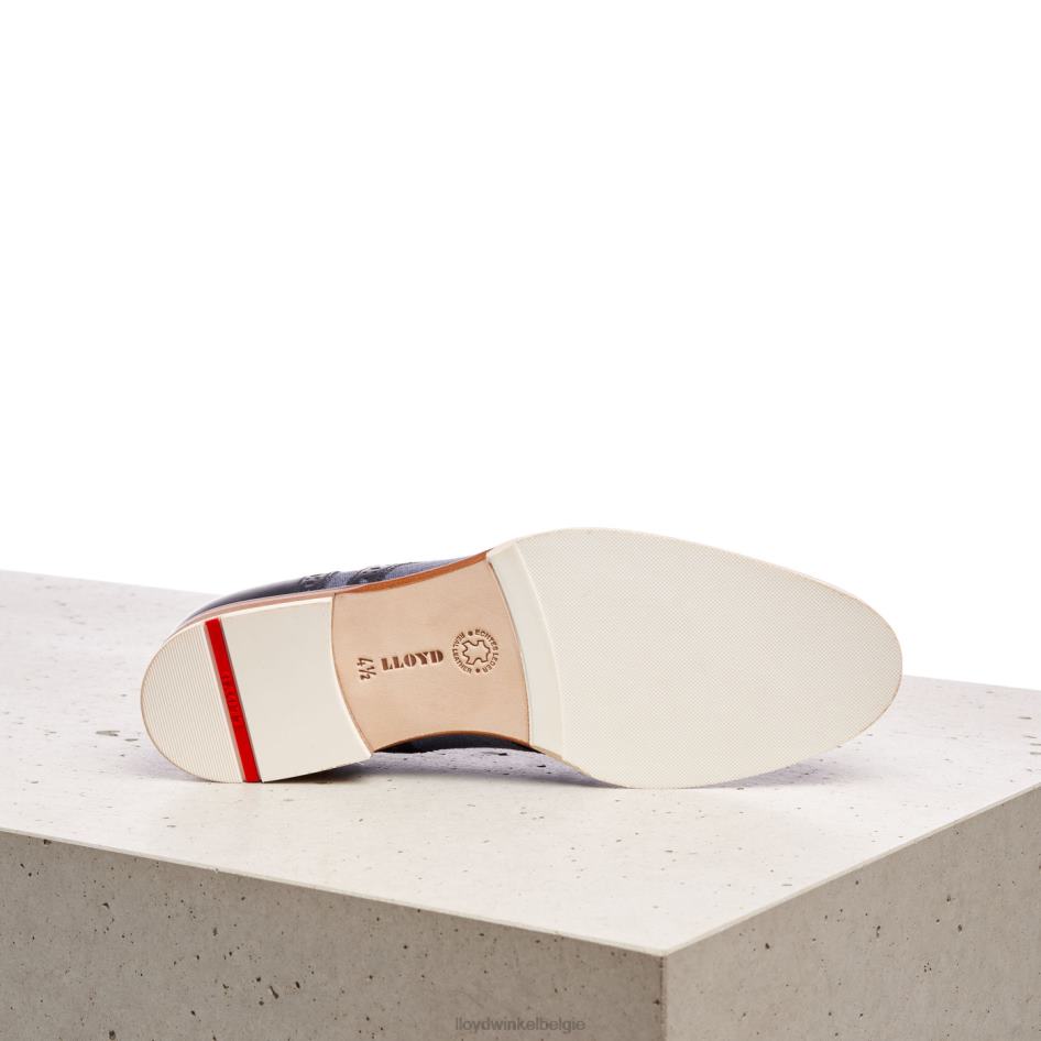 Halfhoge leren veterschoenen vrouwen LLOYD blauw schoenen ZJ6BL1086