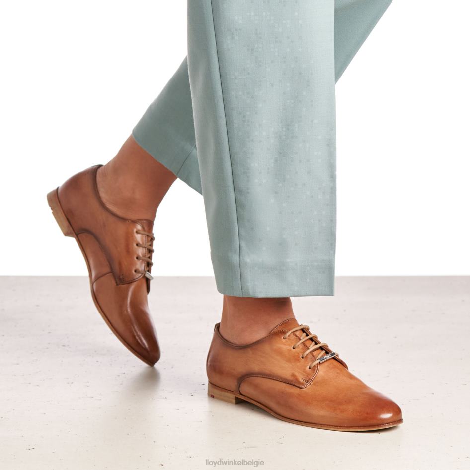 Halfhoge leren veterschoenen vrouwen LLOYD bruin schoenen ZJ6BL1067