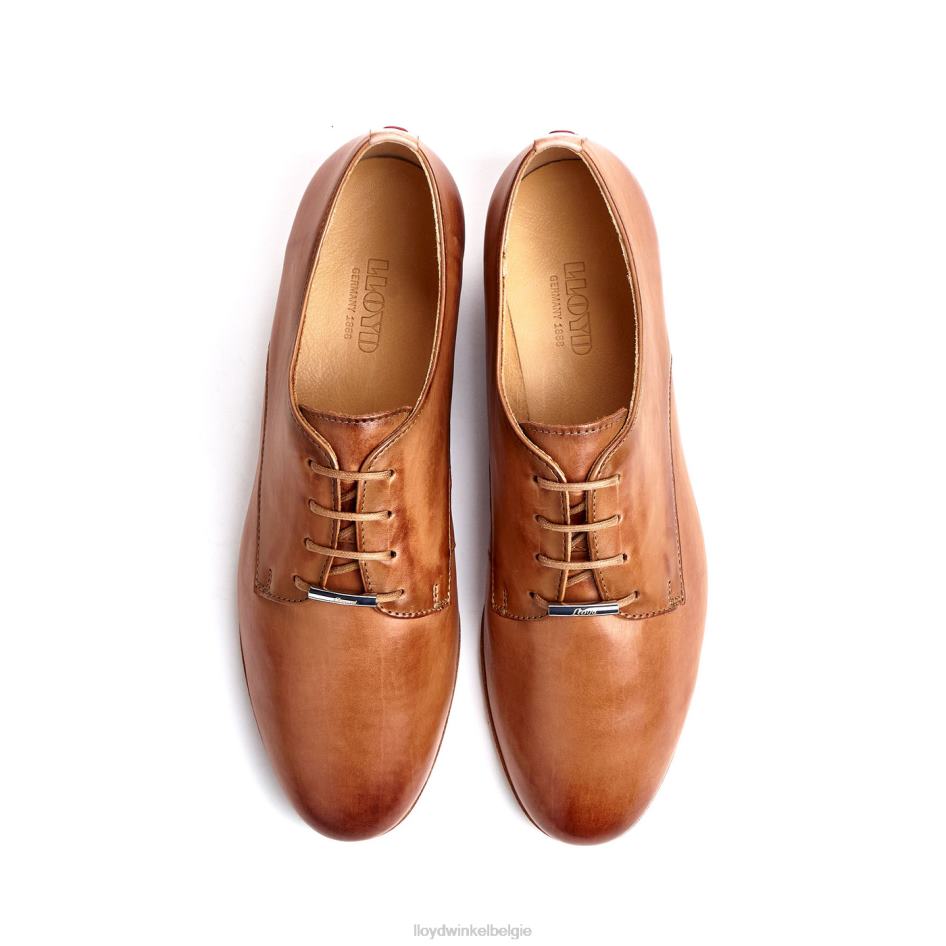 Halfhoge leren veterschoenen vrouwen LLOYD bruin schoenen ZJ6BL1067