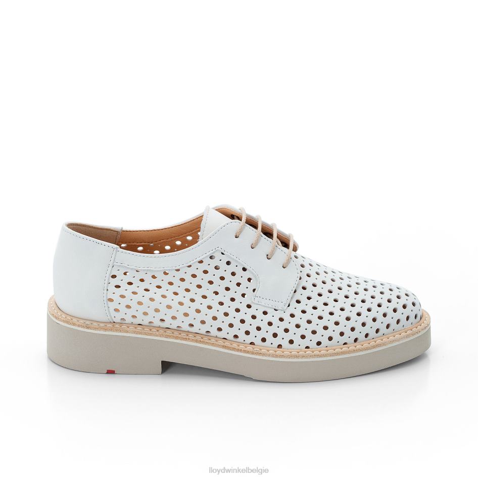 Halfhoge leren veterschoenen vrouwen LLOYD wit schoenen ZJ6BL1184