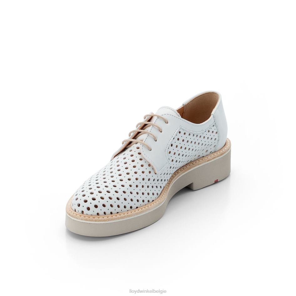 Halfhoge leren veterschoenen vrouwen LLOYD wit schoenen ZJ6BL1184