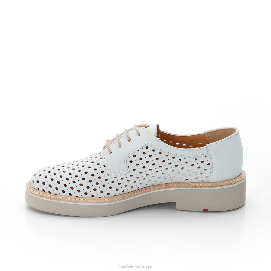 Halfhoge leren veterschoenen vrouwen LLOYD wit schoenen ZJ6BL1184
