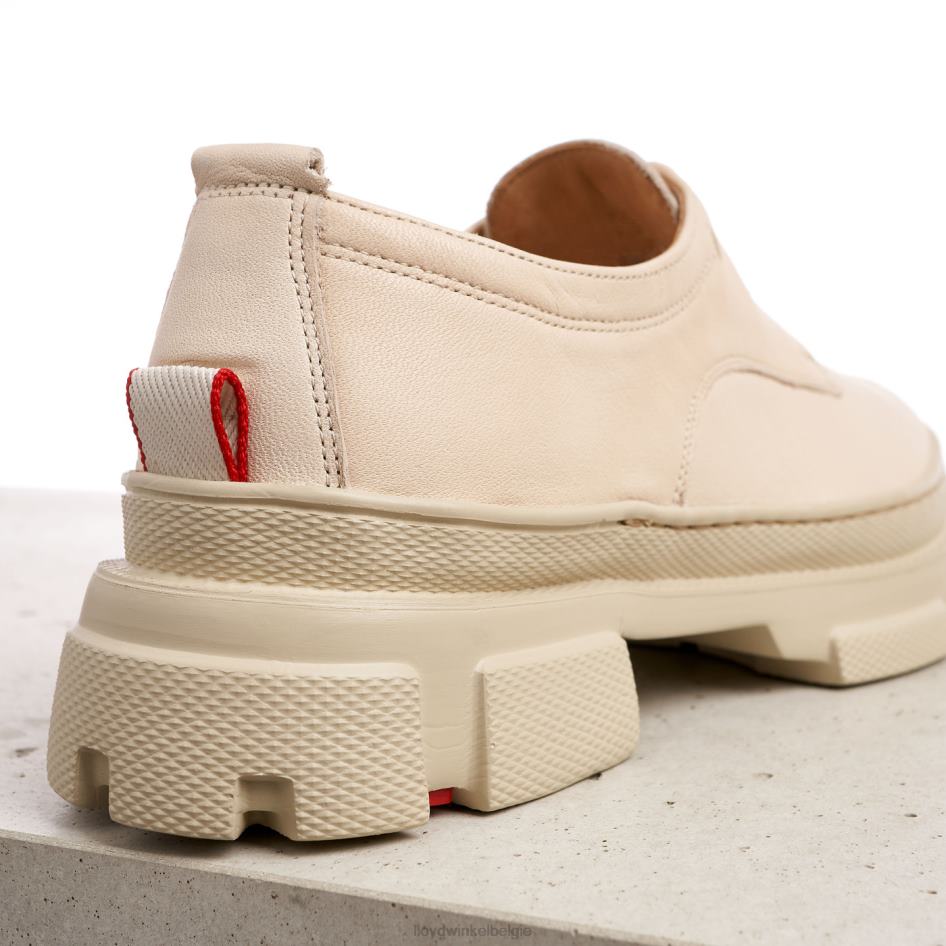 Halfhoge veterschoenen van glad leer vrouwen LLOYD beige schoenen ZJ6BL1178