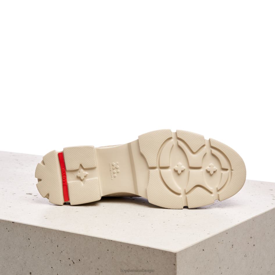 Halfhoge veterschoenen van glad leer vrouwen LLOYD beige schoenen ZJ6BL1178