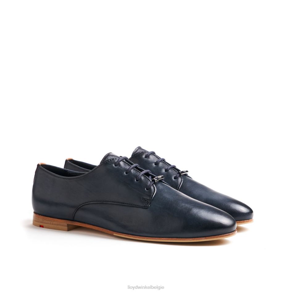 Halfhoge veterschoenen van glad leer vrouwen LLOYD blauw schoenen ZJ6BL1066