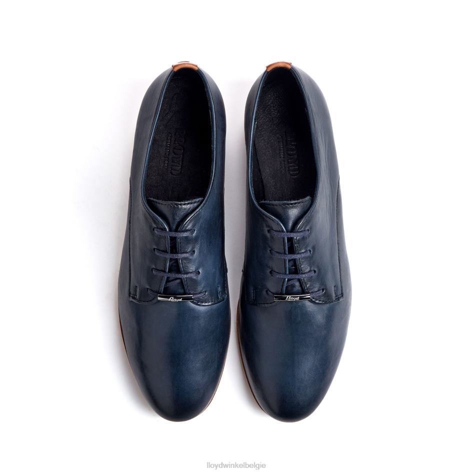 Halfhoge veterschoenen van glad leer vrouwen LLOYD blauw schoenen ZJ6BL1066