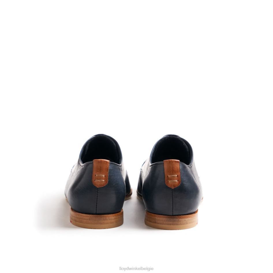 Halfhoge veterschoenen van glad leer vrouwen LLOYD blauw schoenen ZJ6BL1066