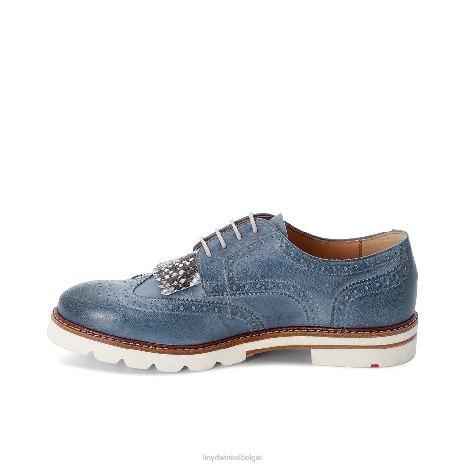 Halfhoge veterschoenen van glad leer vrouwen LLOYD blauw schoenen ZJ6BL1189