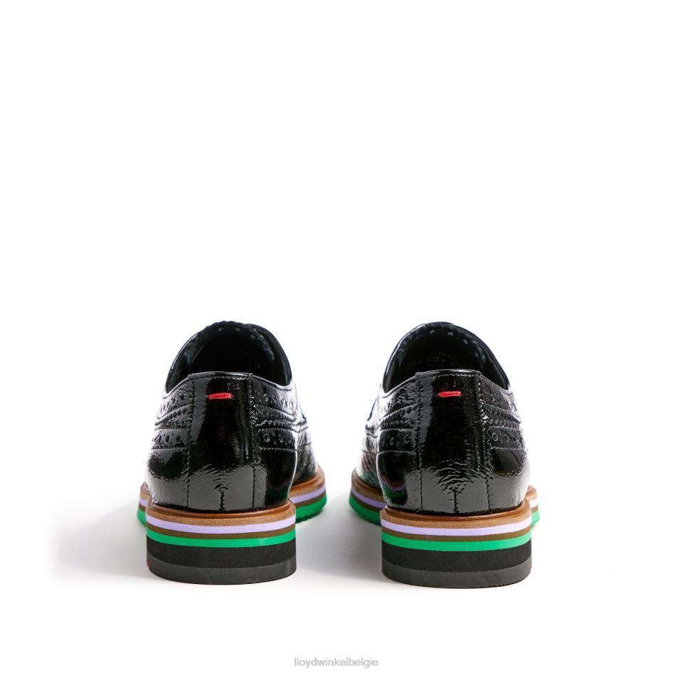 Rogh leren halve schoenen met veters vrouwen LLOYD zwart schoenen ZJ6BL1068