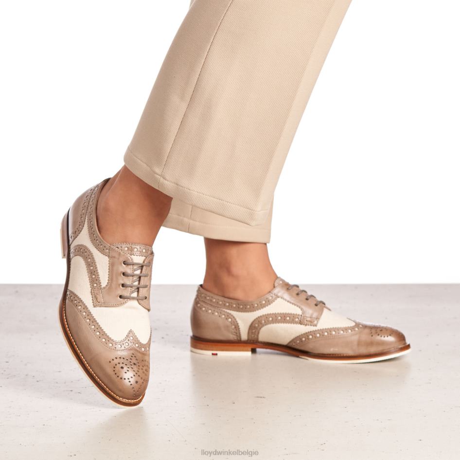 half leren veterschoenen vrouwen LLOYD beige schoenen ZJ6BL1065