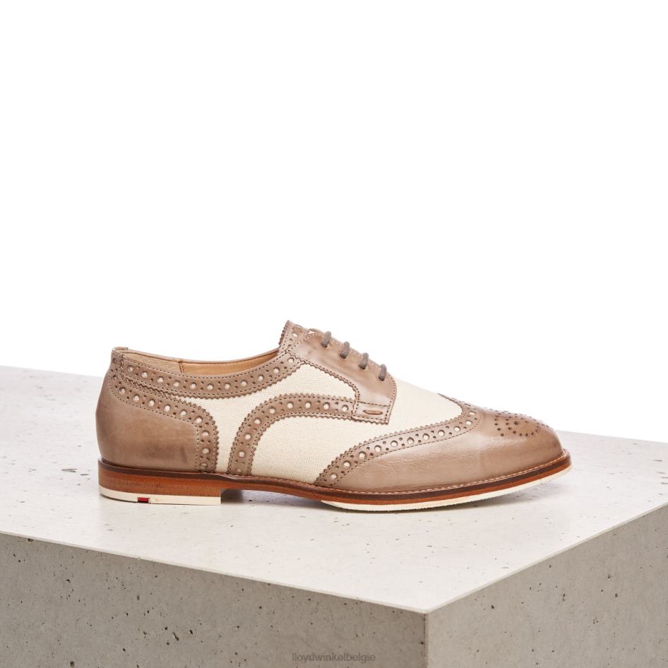 half leren veterschoenen vrouwen LLOYD beige schoenen ZJ6BL1065