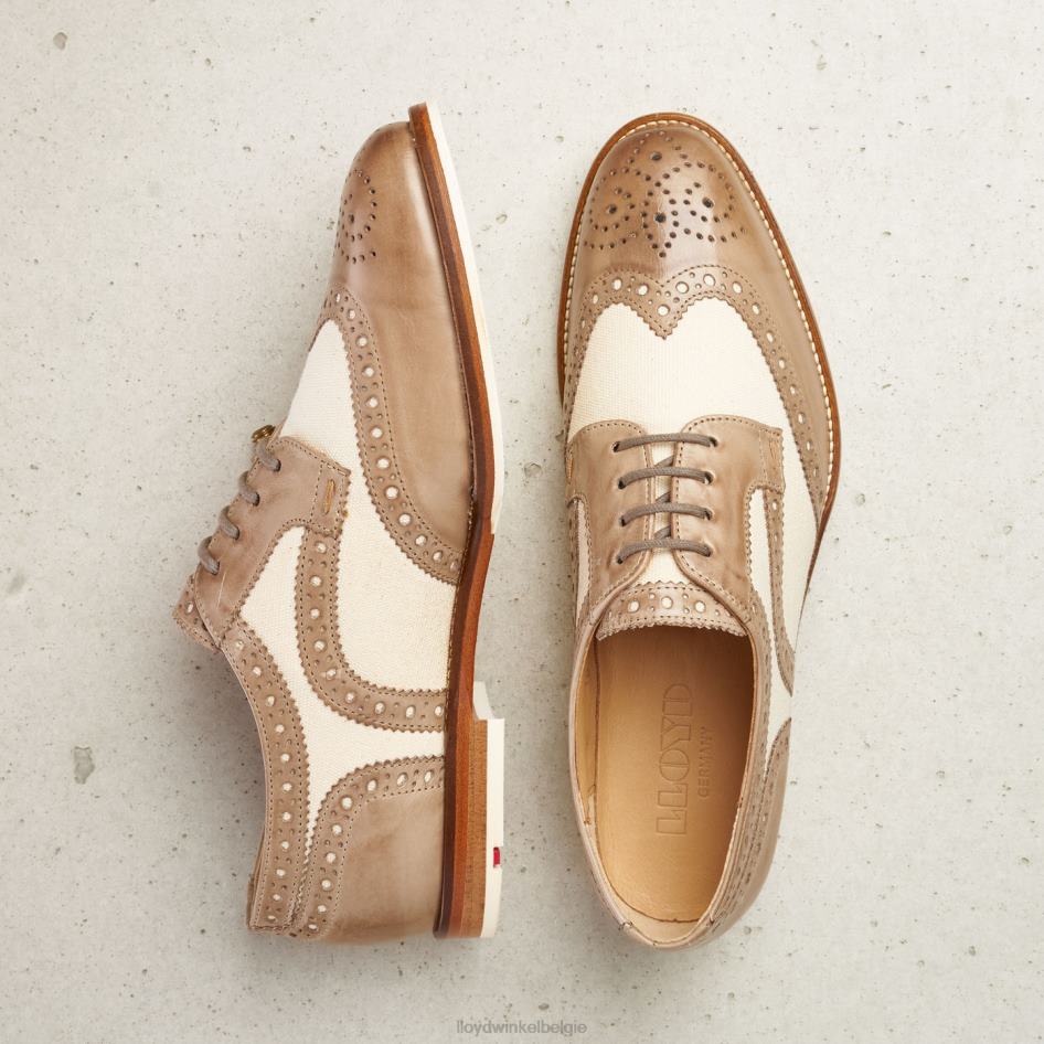 half leren veterschoenen vrouwen LLOYD beige schoenen ZJ6BL1065
