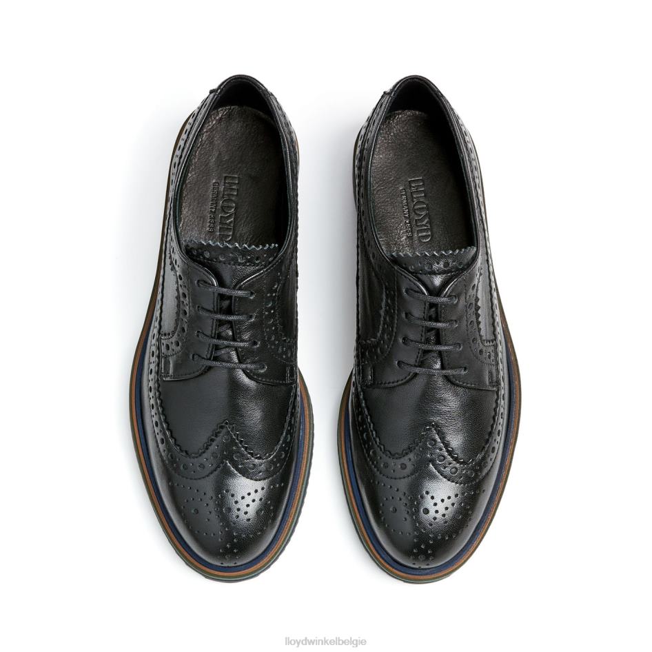 half leren veterschoenen vrouwen LLOYD zwart schoenen ZJ6BL1031
