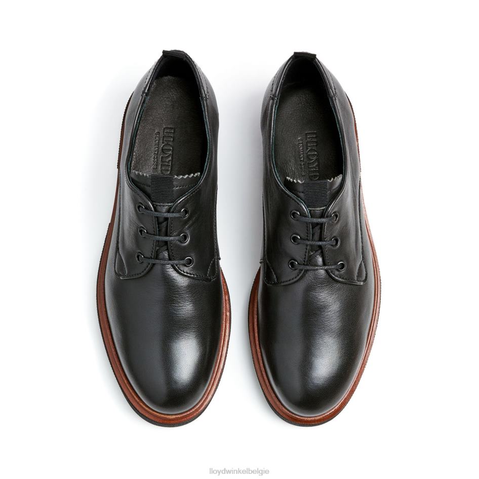 half leren veterschoenen vrouwen LLOYD zwart schoenen ZJ6BL1049